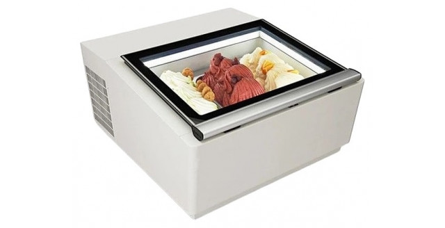 Витрина для мороженого Carpini Smart-03B / настольная витрина / на 3 ёмкости по 5 л