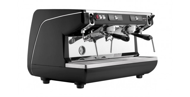 Рожковая кофемашина Nuova Simonelli Appia Life 2Gr S чёрная / высокие группы / экономайзер / полуавтомат 161889