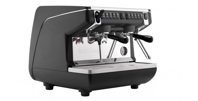 Рожковая кофемашина Nuova Simonelli Appia Life Compact 2 Gr V / чёрная / высокие группы / экономайзер / автомат 167631
